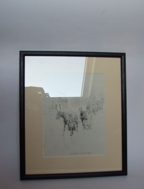 fig 1. A Lionel Edwards vintage print of Newmarket Clock tower.