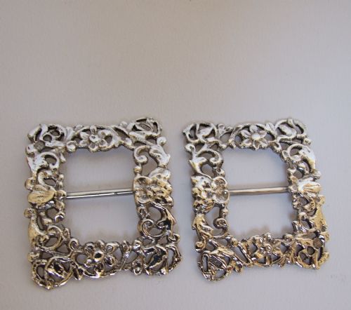 A Stunning Pair of Victorian Silver Shoe Buckles.