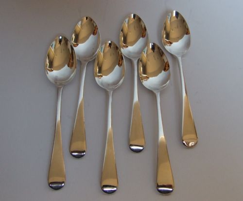 A Good Set of Six Georgian Silver Teaspoons.