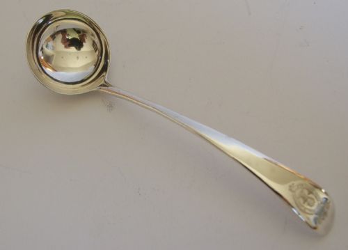 A Lovely 18th Century Silver Cream Ladle.