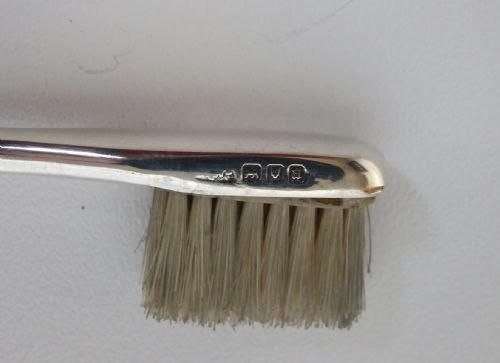 fig 1. A charming silver moustache brush form the First World War.