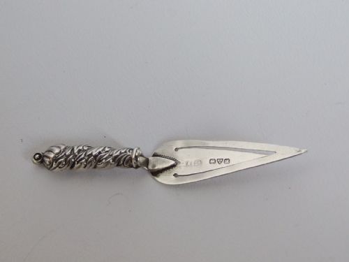 A Chester Silver Trowel Bookmark.
