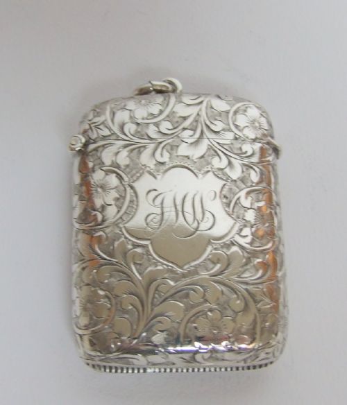 A Splendid Large Edwardian Silver Vesta.