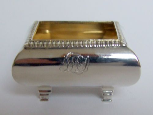 fig 1. A handsome Georgian silver gilt condiment tub.