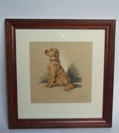 A Gorgeous Vintage Golden Retriever Print by Lucy Dawson