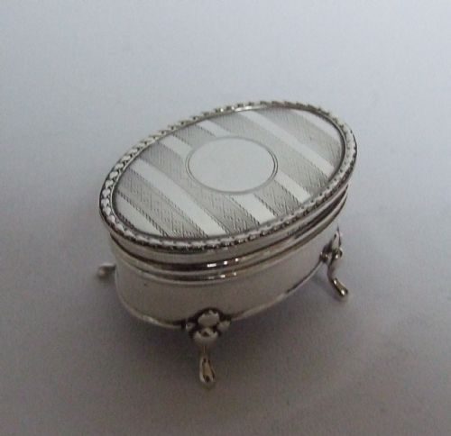 A Lovely Silver Trinket Box Exactly 100 Years Old.