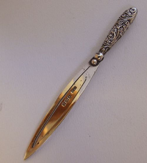 A Charming Edwardian Silver 'Sword' Bookmark.