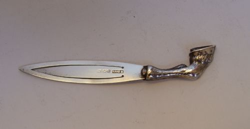 An Extremely Rare Victorian Silver 'Hoof' Bookmark.