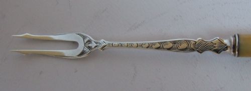 fig 1. A gorgeous mid-Victorian silver pickle fork.