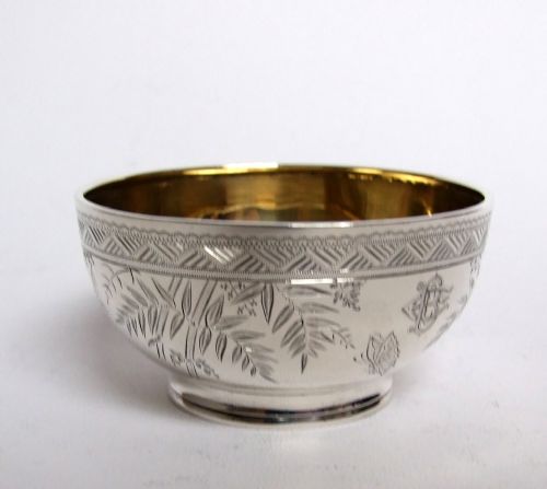 A Stunning Victorian Silver Aesthetic Movement Bowl.