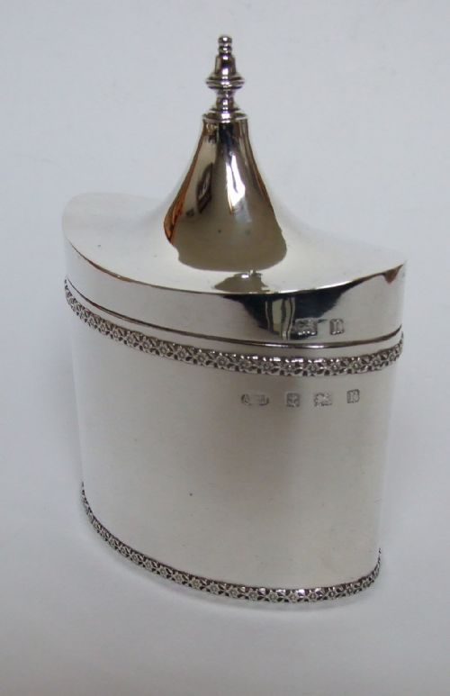 A Rare a E Jones Silver Arts & Crafts Tea Caddy.