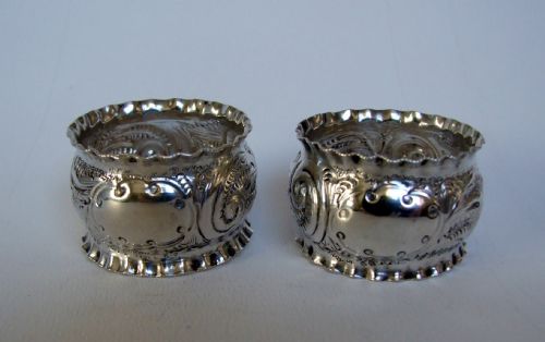 A Fine Pair of Edwardian Silver Napkin Rings