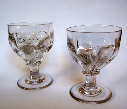 A Splendid Pair of Heavy Wrythen Early Victorian Goblets.