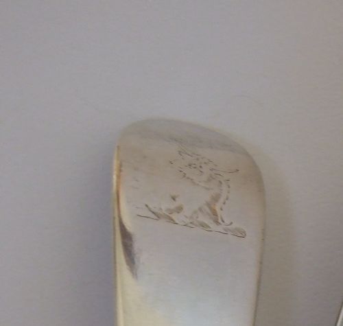 fig 2. A rare pair of early George III silver stuffing spoons.