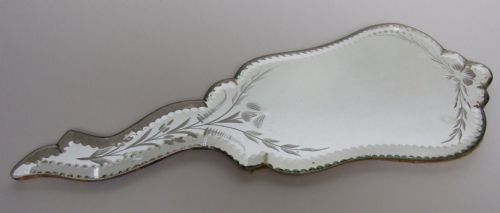 An Unusual Venetian Glass Dressing Table Mirror Stand.