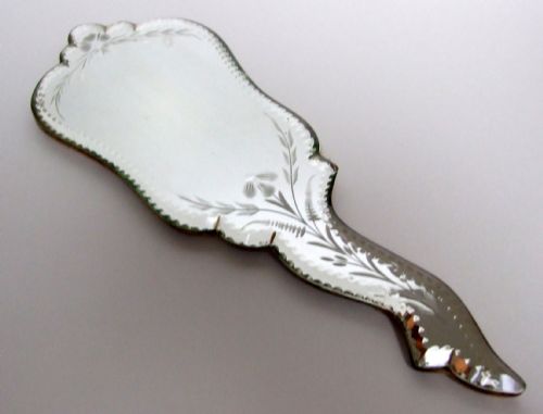 fig 1. An unusual Venetian glass dressing table mirror stand.