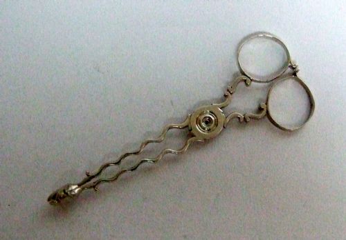 An Unusual Pair of 18th Century Silver Tea Tongs.