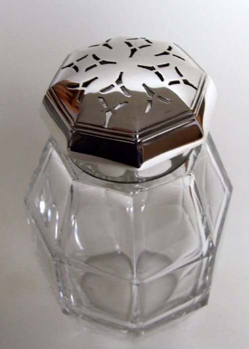 fig 1. An Art Deco silver mounted sugar caster.