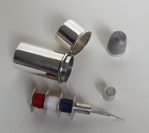 A Rare Silver Sewing Kit.