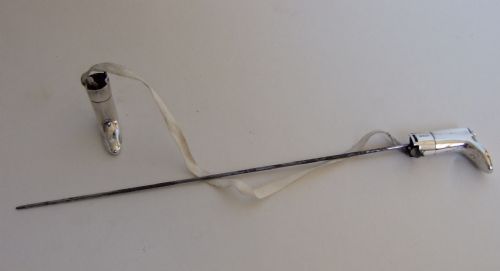 fig 1. An extremely rare pair of hallmarked silver knitting needle guards.