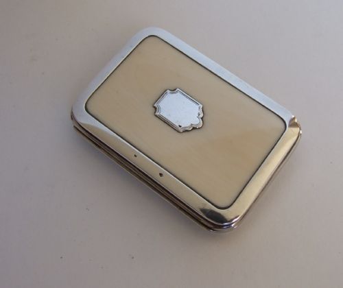 A Stunning French Silver & Ivory Purse.