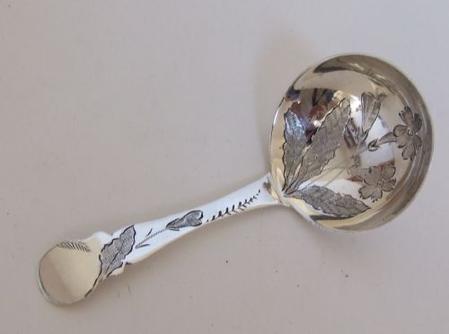 A Lovely Victorian Silver Caddy Spoon.