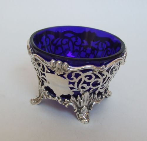 A Fabulous Barnard Brothers Pierced Silver Condiment Dish.