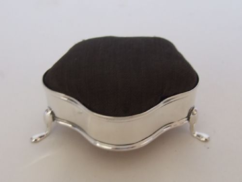An Unusual Edwardian Novelty Chester Silver Pincushion.