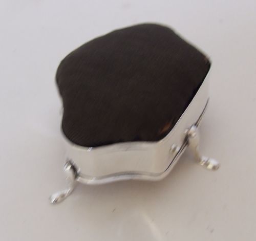 fig 1. An unusual Edwardian novelty Chester silver pincushion.