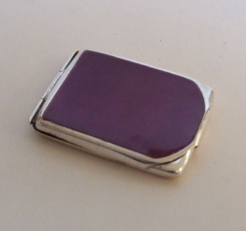 A Wonderful and Rare Amethyst Enamel Double Sided Match Case.