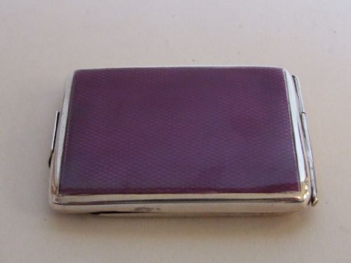 fig 1. A wonderful and rare amethyst enamel double sided match case.