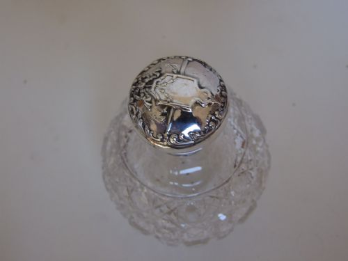 fig 1. A fine Edwardian silver topped cologne bottle