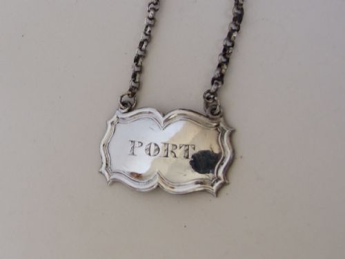 fig 1. A William IV silver Port label.