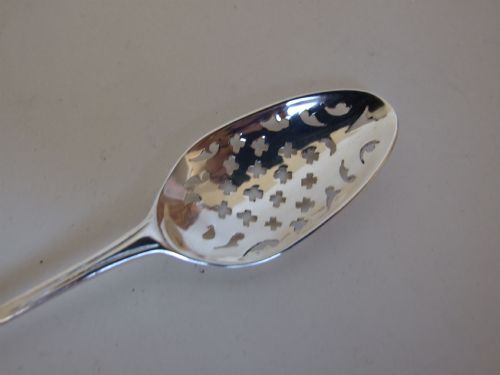 fig 1. An extremely rare 18th Century silver mote spoon.