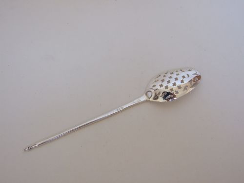 fig 2. An extremely rare 18th Century silver mote spoon.