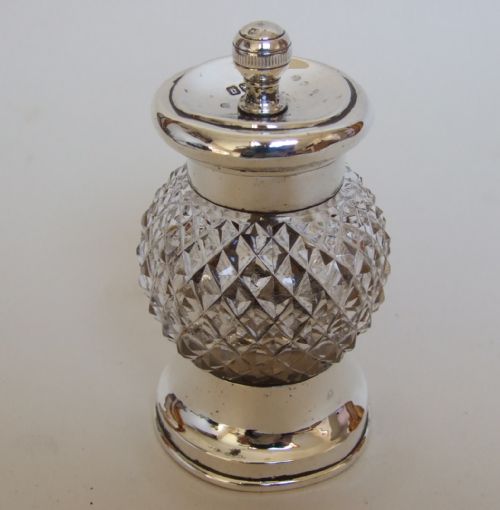 A Charming Silver Mounted Pepper Grinder