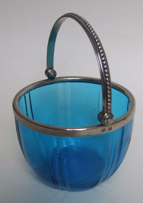 A Charming Silver Plated and Glass Sweetmeat Basket.