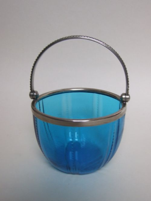 fig 1. A charming silver plated and glass sweetmeat basket.