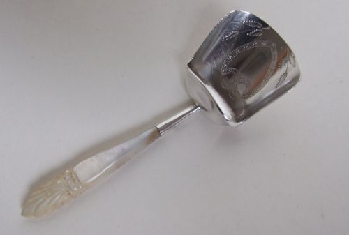 A Handsome Georgian Silver Caddy Spoon.