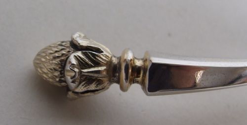 fig 1. A fabulous Victorian cast silver gilt cream ladle