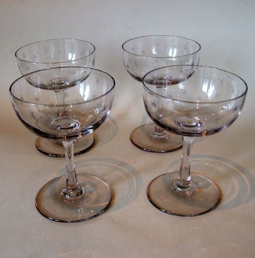 A Gorgeous Set of Four Victorian Champagne Bowls.