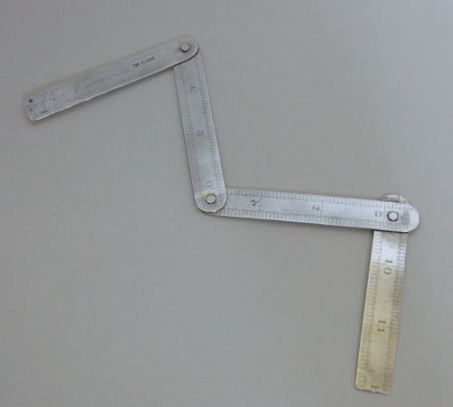 An Extremely Rare Silver Architects or Engineers Folding Ruler.