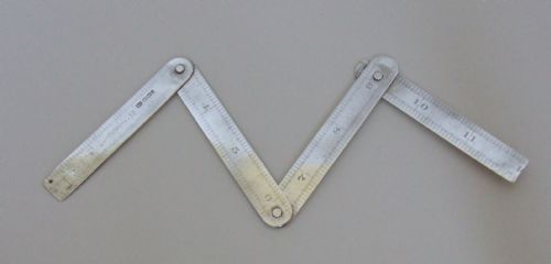 fig 1. An extremely rare silver architects or engineers folding ruler.