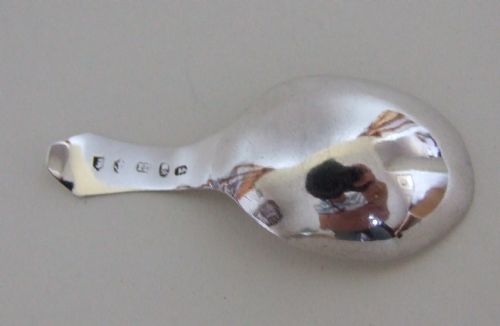 fig 1. A handsome George III silver tea caddy spoon.