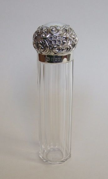 A Gorgeous Victorian Silver Mounted Vanity Jar.