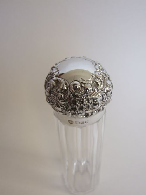 fig 1. A gorgeous Victorian silver mounted vanity jar.
