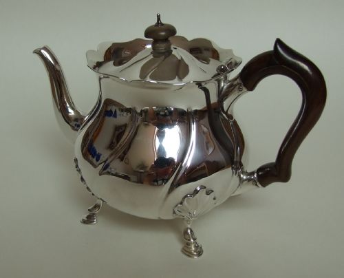A Victorian Silver Bachelors Teapot by the Barnard Brothers.
