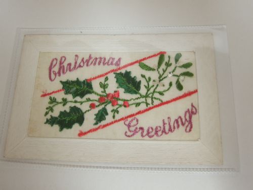 fig 1. A set of five First World War silk & embroidery postcards from France.