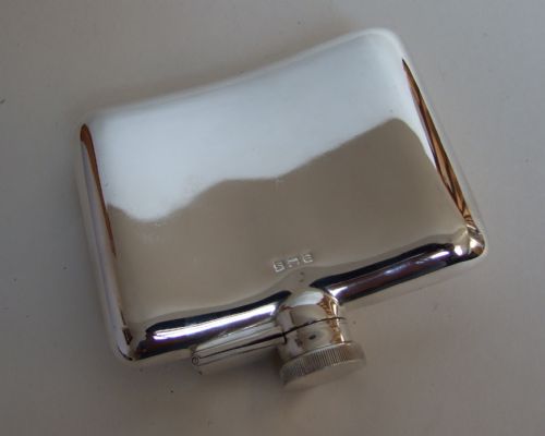fig 1. A First World War silver hipflask.