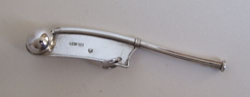 A Rare Mid 19th Century Russian Silver Bosun's Whistle.